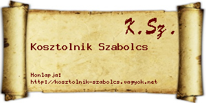 Kosztolnik Szabolcs névjegykártya